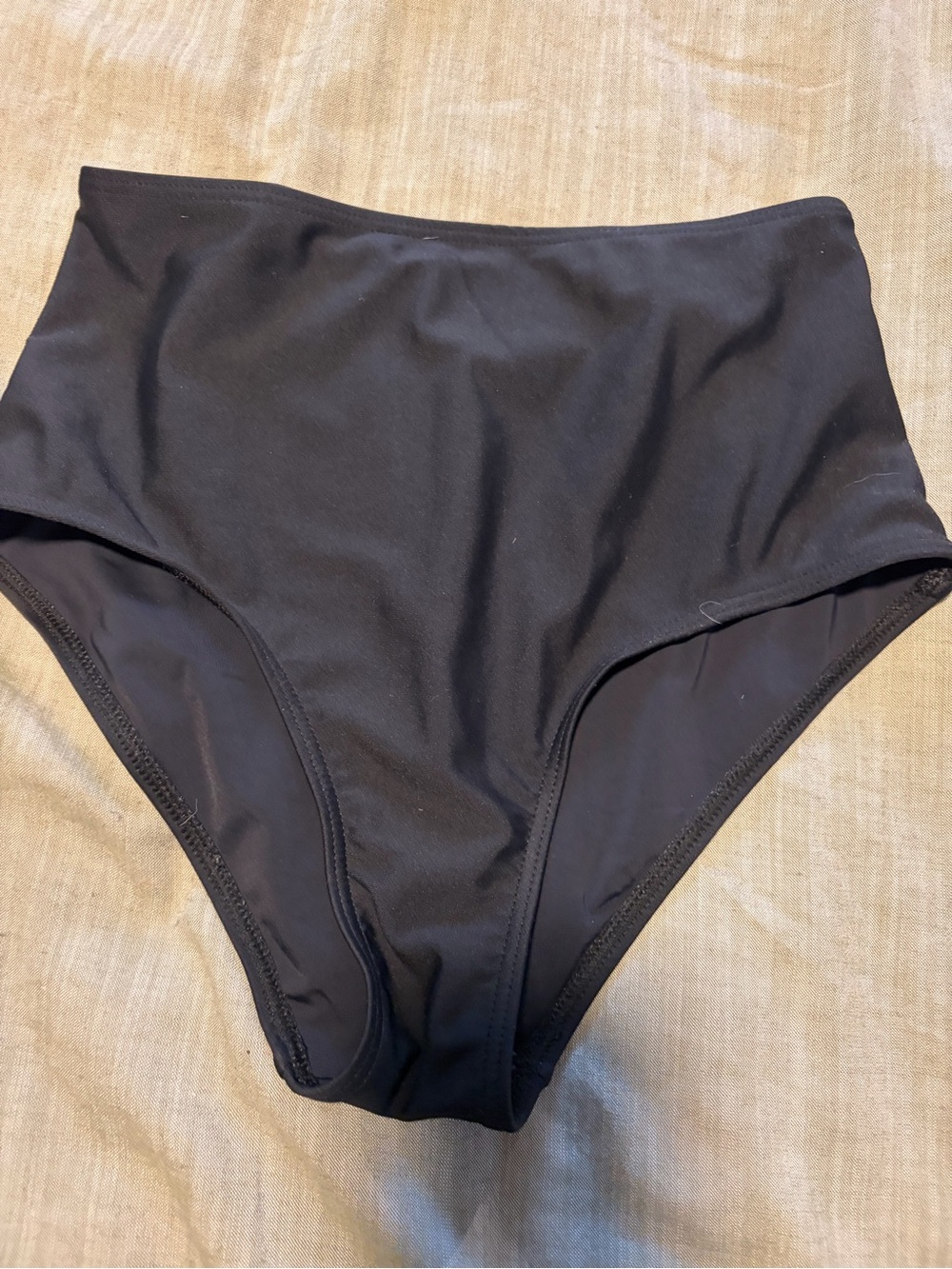 ZYIA High-Waist Black Swim Bottoms